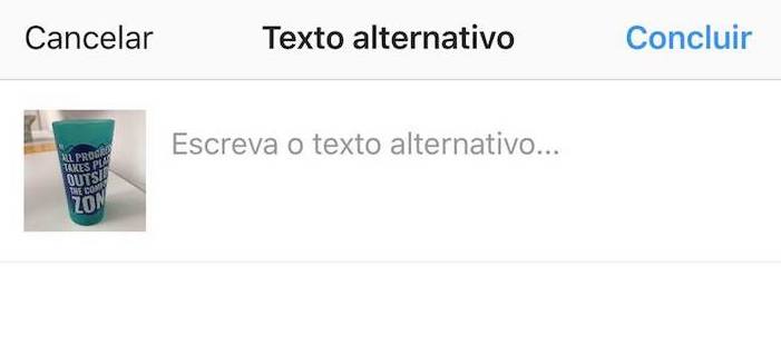 configurações publicação alt text
