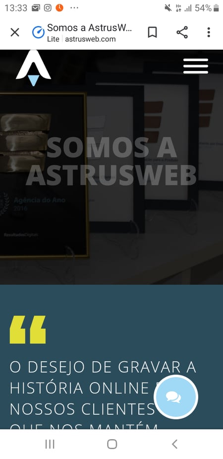site astrus responsivo