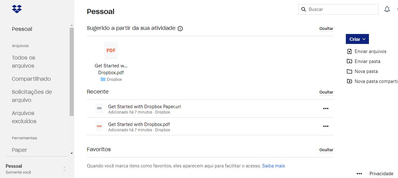 Melhores ferramentas para gestão de projetos de marketing - dropbox