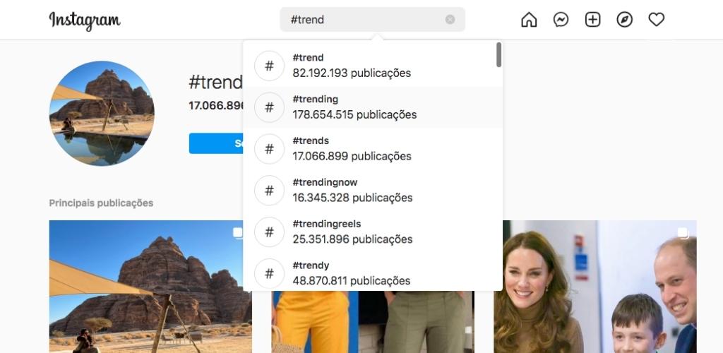o que é trend - como pesquisar trend no instagram